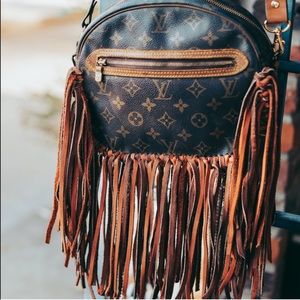 Custom Louis Vuitton fringe bag